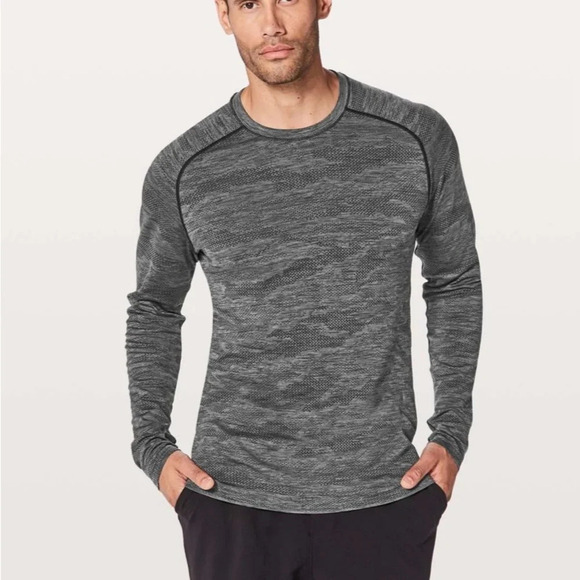Lululemon sz XL Metal Vent Tech Long Sleeve Black / Anchor great pre owned cond - Picture 1 of 10